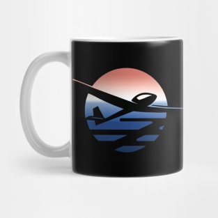 Glider Sailplane Biplane aerial floating soaring Mug